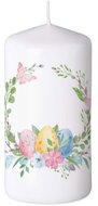 Z - TRADE Válec 60 × 120 mm Vajíčka a věnec, bílá - Candle