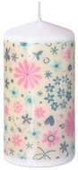 Z - TRADE Válec 60 × 120 mm Květy modro-růžové - Candle