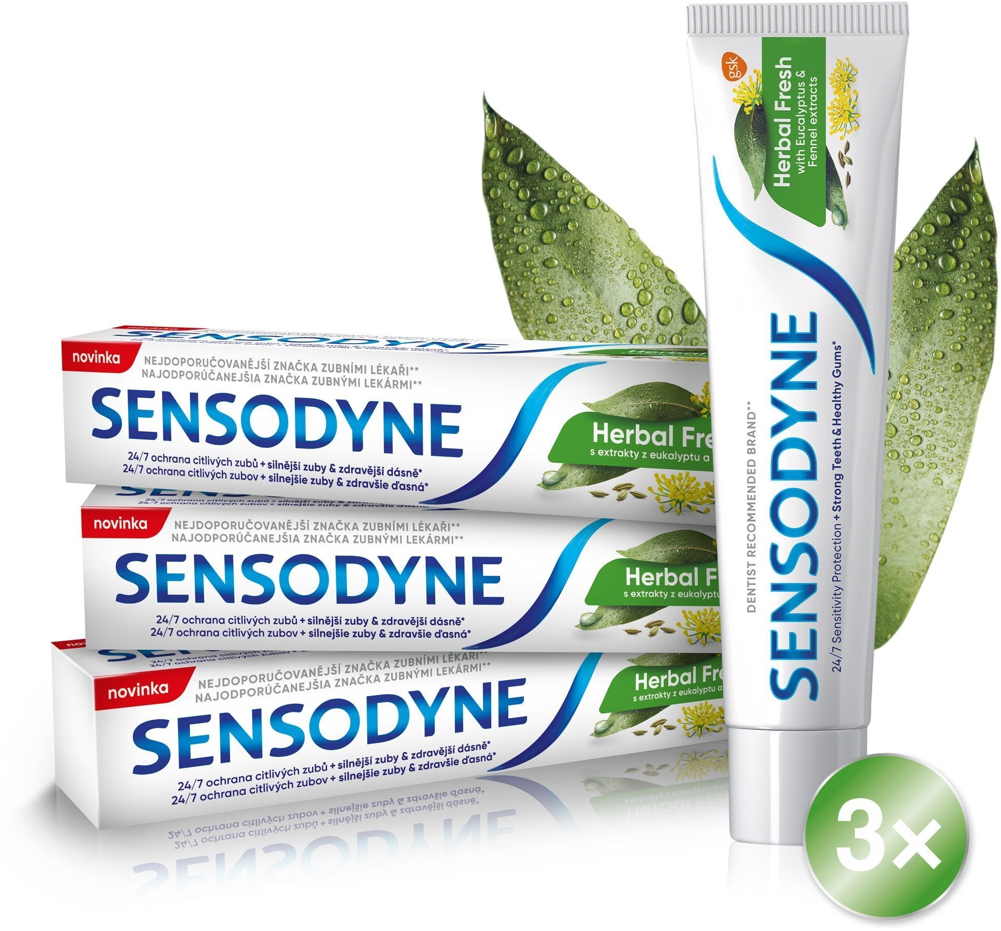 SENSODYNEHerbalFresh,3×75ml