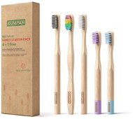 KUMPAN AS06 Family Pack of Bamboo Brushes 4 + 1 - Toothbrush