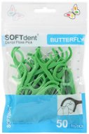 Interdental Brush SOFTDENT Butterfly Dental Toothpicks, 50 pcs Colour Variant - Mezizubní kartáček