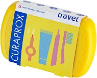 Szájápolási készlet CURAPROX Travel set, sárga - Sada pro ústní hygienu