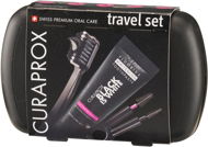 Szájápolási készlet CURAPROX Travel Set Black is White - Sada pro ústní hygienu