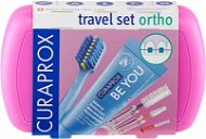 Sada ústnej hygieny CURAPROX Travel Set Ortho, ružový - Sada pro ústní hygienu