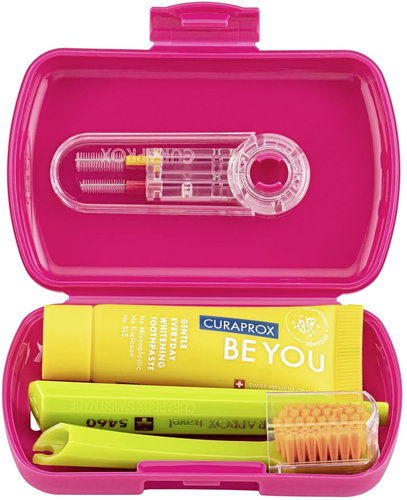 CURAPROX Travel Set Magenta - Oral Hygiene Set - Main image