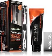 WHITE GLO Charcoal 150 g + zubní a mezizubní kartáček - Sada pro dentální hygienu