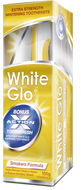 WHITE GLO Smokers pro kuřáky 150 g + zubní a mezizubní kartáček - Sada pro dentální hygienu