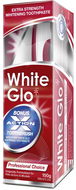 WHITE GLO Professional Choice 150 g + zubní a mezizubní kartáček - Sada pro dentální hygienu