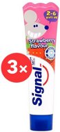 SIGNAL Strawberry (2 – 6 rokov) 3× 50 ml - Zubná pasta