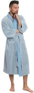 Interkontakt Men's bathrobe model KIMONO 07 Blue Grey S - Bathrobe