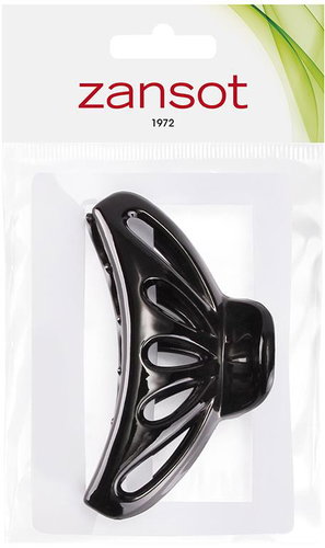 Zansot Sponka na vlasy Curved Classic Large 9,5 cm, lesklá černá - Hair Fastener - Main image