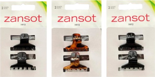 Zansot Classic Hair Clip Small 2,5 cm, 3 pcs glossy + matt + tortoise - Hair Fastener - Main image