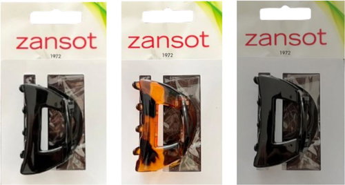 Zansot Classic Medium hair clip 5,5 cm, 3 pcs glossy + matt + tortoise - Hair Fastener - Main image