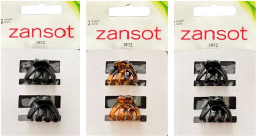 Zansot Classic Octopus Hair Clip Small 2,5 cm, 3 pcs glossy + matt + tortoise - Hair Fastener - Main image