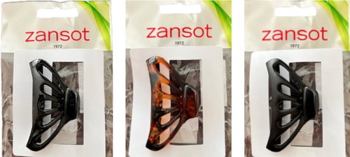 Zansot Curved Classic Medium hair clip 7 cm, 3 pcs glossy + matt + tortoise - Hair Fastener - Main image
