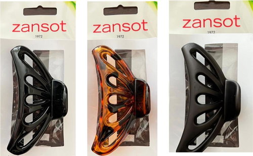 Zansot Curved Classic Large hair clip 9,5 cm, 3 pcs glossy + matt + tortoise - Hair Clips - Main image