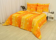 Zdeněk Staněk - LUX Crepe Bedding Set, Orange, Bubbles - Bed Linen