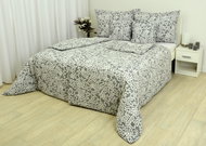Zdeněk Staněk - LUX Crepe Bedding Set, Grey-White Pattern - Bed Linen
