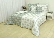 Zdeněk Staněk - LUX Crepe Bedding Set, White with Grey Pattern - Bed Linen