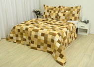 Zdeněk Staněk - LUX Crepe Bedding Set, Light Brown, Patchwork - Bed Linen