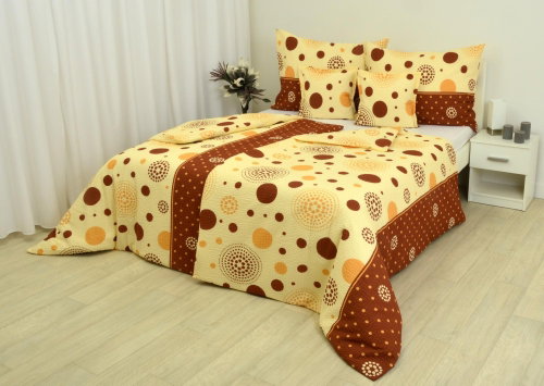Zdeněk Staněk - LUX Crepe Bedding Set, Brown, Circles - Bed Linen - Main image