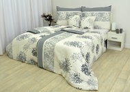 Zdeněk Staněk - LUX Crepe Bedding Set, White with Grey Pattern - Bed Linen