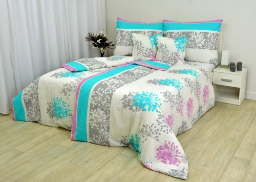 Zdeněk Staněk - LUX Crepe Bedding Set, White with Coloured Pattern - Bed Linen - Main image