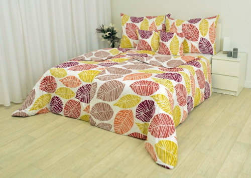 Zdeněk Staněk - Cotton Bedding LUX Coloured Leaves - Bed Linen - Main image