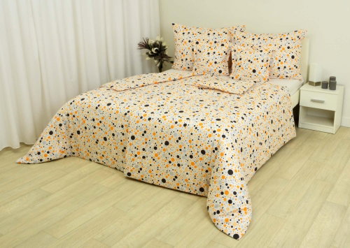 Zdeněk Staněk - Cotton Bedding LUX Coloured Polka Dots on a White Background - Bed Linen - Main image