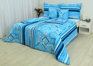 Zdeněk Staněk - Cotton Bedding LUX Blue Shapes - Bed Linen