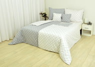Zdeněk Staněk - Cotton Bedding LUX Grey White Grid - Bed Linen