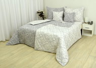 Zdeněk Staněk - Cotton Bedding LUX Gray-white Flowers - Bed Linen