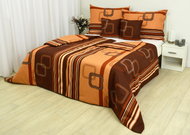 Zdeněk Staněk - Cotton Bedding LUX Dark Brown Rectangles - Bed Linen