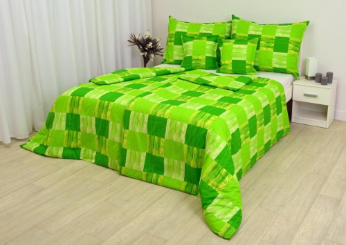 Zdeněk Staněk - Cotton Bedding LUX Green Cube - Bed Linen - Main image