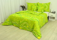 Zdeněk Staněk - Cotton Bedding LUX Green Waves - Bed Linen