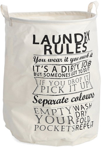 Zeller Laundry basket round beige, canvas 38 × 48 cm - Laundry Basket - Main image