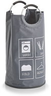 Zeller Laundry basket with handles round, grey, 36 × 72 cm - Laundry Basket