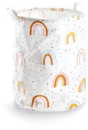 Zeller Koš na špinavé prádlo kulatý, duha, plátěný 38 × 48 cm - Koš na prádlo