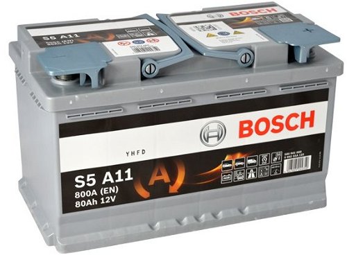 BOSCH S5A 110, 80Ah, 12V, AGM (0 092 S5A 110) - Car Battery