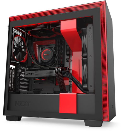 NZXT H710i Matte Black Red - PC Case - Main image