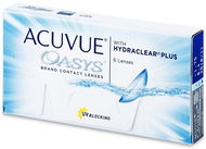Acuvue Oasys with Hydraclear Plus (6 šošoviek) dioptrie: -0,75, zakrivenie: 8,40 - Kontaktné šošovky