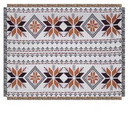 eCarla Double-sided Boho blanket with fringe 130 × 180 cm, brown - Blanket