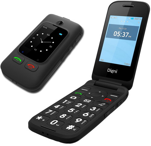 eSTAR Digni Flip black - Mobile Phone - Main image