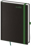 Denní diář A5 Black Green s poutkem - Diář