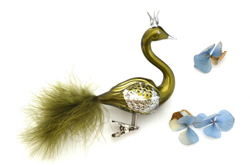 HAN Design Swan with Crown Painted - Christmas Ornaments - Main image