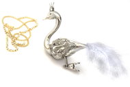 HAN Design Swan with Crown Painted - Christmas Ornaments