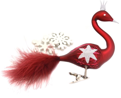 HAN Design Swan with Crown Painted - Christmas Ornaments - Main image