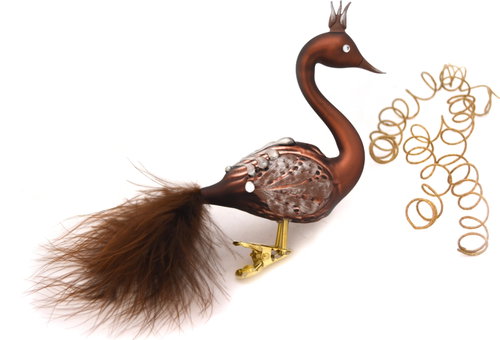 HAN Design Swan with Crown Painted - Christmas Ornaments - Main image