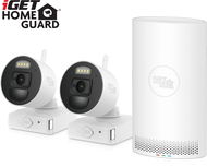 iGET HOMEGUARD HGNVK88002P v2023 - vezeték nélküli WiFi elemes készlet, 8mi csatornás NVR + 2× FullH - Kamerarendszer