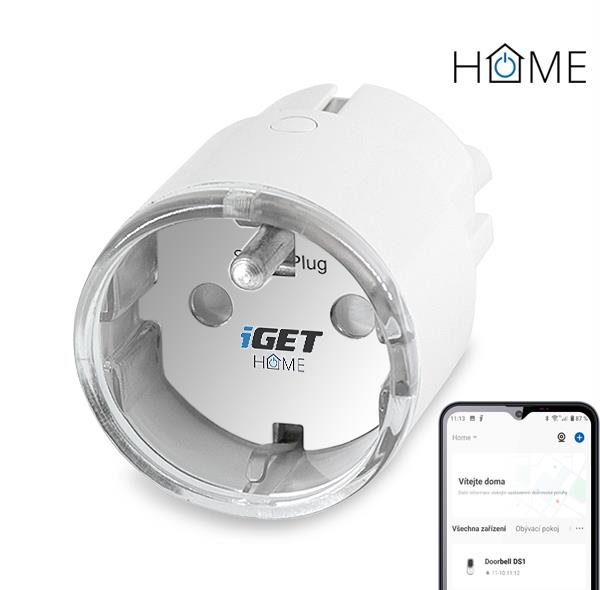 iGET HOME Power 1 Fogyasztásmérő okos WiFi konnektor, 230 V, 3680 W
